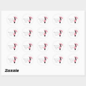 Roze Polka Dots Baby shower Dank u Sticker (Vel)