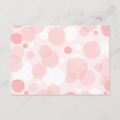 Roze Polka Dots boog Baby shower Boeken voor Baby Informatiekaartje (Achterkant)