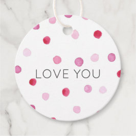 Roze Polka Dots LOVE YOU Sweet Valentijn Fun Gift Bedankjes Labels