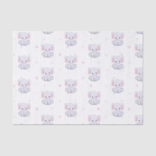 Roze Polka Dots Olifant Tissue Papier