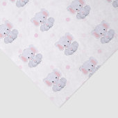 Roze Polka Dots Olifant Tissue Papier (Detail)