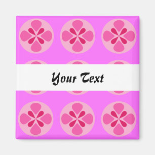 Roze polka punt geometrisch naadloos patroon magneet