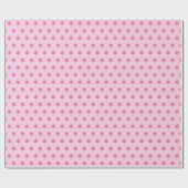 roze polka stippen cadeaupapier (Vlak)