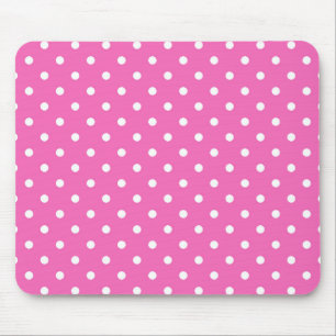 roze polka stippen muismat