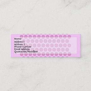 Roze Polkadot Profile Card Mini Visitekaartje