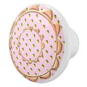 roze pols dot drager keramische knop (Rechts)