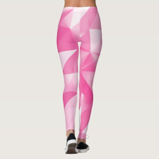 Roze polygoonachtergrond: abstracte 3D-rendering Leggings (Achterkant)