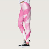 Roze polygoonachtergrond: abstracte 3D-rendering Leggings (Links)