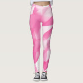 Roze polygoonachtergrond: abstracte 3D-rendering Leggings (Voorkant)