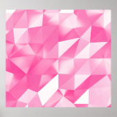 Roze polygoonachtergrond: abstracte 3D-rendering Poster (Voorkant)