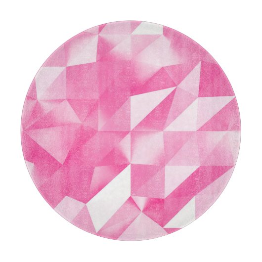 Roze polygoonachtergrond: abstracte 3D-rendering Snijplank (Voorkant)