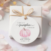 Roze pomkin Baby Girl Shower Bedankjes Labels