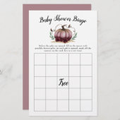 Roze pomkin Baby shower Bingo Game (Voorkant / Achterkant)