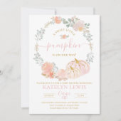 Roze pomkin Baby shower Uitnodiging (Voorkant)