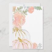 Roze pomkin Baby shower Uitnodiging (Achterkant)