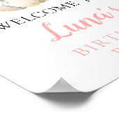 Roze pomkin Birthday Welkomstteken Poster (Hoek)