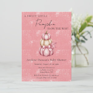 Roze pomkin Girl-Baby shower Kaart