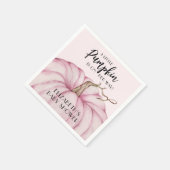 Roze pomkin Girl-Baby shower Servet (Hoek)