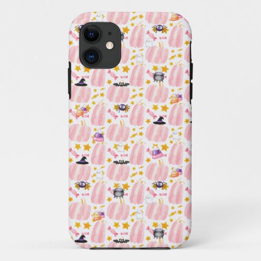 Roze pomkin Halloween Case-Mate iPhone Case (Achterkant)