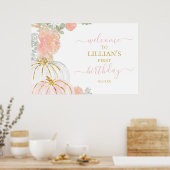 Roze pomkin Welkomstteken Poster (Keuken)