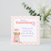 Roze pompelmachine feestdagenkaart (Staand voorkant)