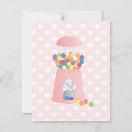 Roze pompelmachine kaart (Achterkant)