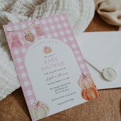 Roze Pompoen Baby Meisje Douche Arch Kaart