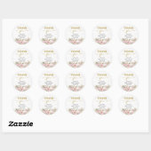 Roze Pompoen Baby shower Classic Ronde Sticker (Vel)