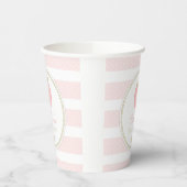 Roze Pompoen Baby shower Papier Cups Papieren Bekers (Links)