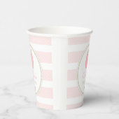 Roze Pompoen Baby shower Papier Cups Papieren Bekers (Rechts)