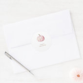 Roze pompoen Baby shower Sticker (Envelop)