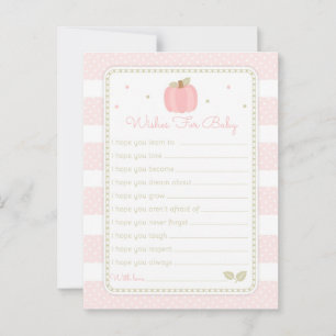 Roze pompoen Baby shower - wens voor Baby Advieskaart