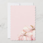 Roze pompoen boog meisje 2e verjaardag uitnodiging (Achterkant)