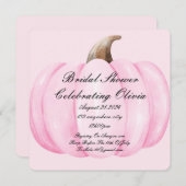 ROZE POMPOEN BRUIDSDUIK HERFST UITNODIGING (Voorkant / Achterkant)