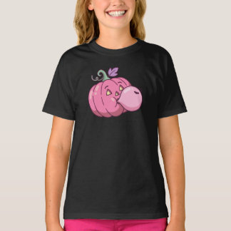 Roze Pompoen Bubble Gum Cute Pastel Halloween T-shirt