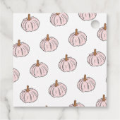 Roze pompoen en eekhoorn baby meisje Baby shower Bedankjes Labels (Achterkant)