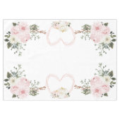 Roze Pompoen en Hart Waterverf Thanksgiving Tafelkleed (Voorkant (Horizontaal))