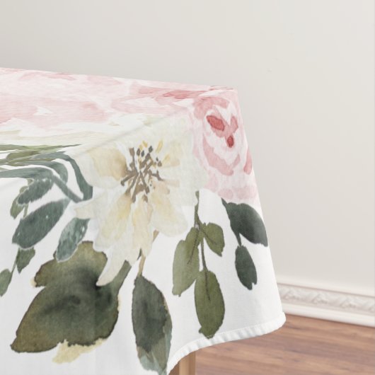 Roze Pompoen en Hart Waterverf Thanksgiving Tafelkleed (Voorbeeld)