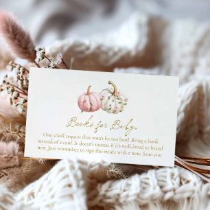Roze Pompoen Herfst Thema Boeken voor Baby Informatiekaartje