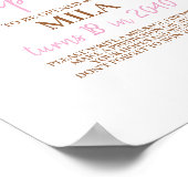 Roze Pompoen Herfst Verjaardag Party Time Capsule Poster (Hoek)