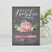 Roze Pompoen Leeftijd Aangepast Verjaardagsfeest Kaart (Staand voorkant)