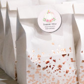 Roze Pompoen Meisjes Herfst Baby shower Bedankt Ronde Sticker