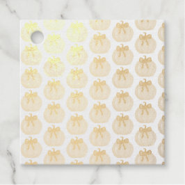 Roze Pompoen met zwarte strik Bedankjes Labels