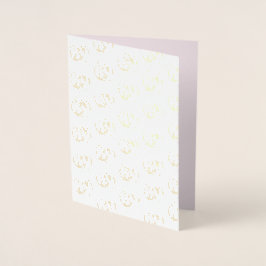 Roze Pompoen met zwarte strik Folie Kaarten