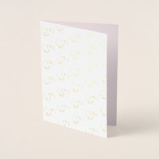 Roze pompoen met zwarte strik folie kaarten