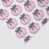 Roze Pompoen met zwarte strik Tissuepapier (Detail)