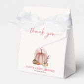 Roze pompoen op haar weg Herfst meisje Baby shower Bedankdoosjes (Voorkant Zijde)