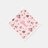 Roze pompoen papier Bord servetten (Hoek)