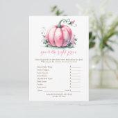 Roze Pompoen Raad de juiste prijs spel Kaart (Staand voorkant)
