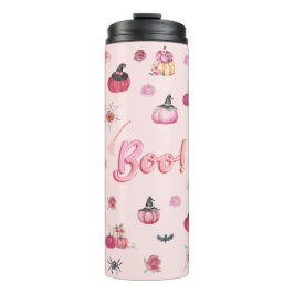 Roze Pompoen Thermische Tumbler Thermosbeker